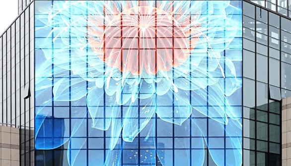 Transparente LED-Anzeigefolie