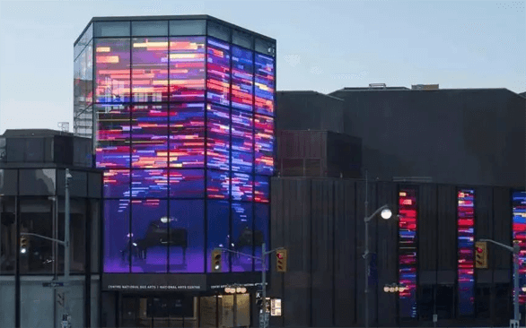 Transparente LED-Anzeigefolie