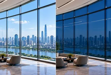 EP Smart Glass for Dynamic Curtain Wall Solar Control