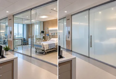 PDLC Smart Glass for Patient Room Privacy